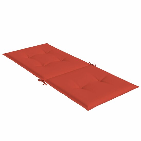 Stoelkussens Hoge Rug Stof Gem&ecirc;leerd Rood 6 120 x 50 x 4 cm rood mix
