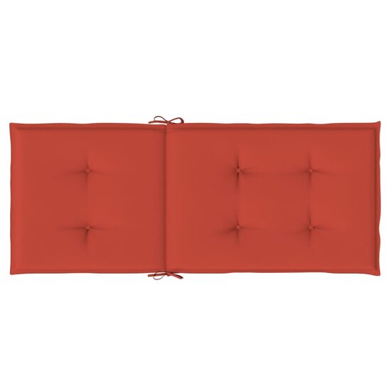 Stoelkussens Hoge Rug Stof Gem&ecirc;leerd Rood 6 120 x 50 x 4 cm rood mix