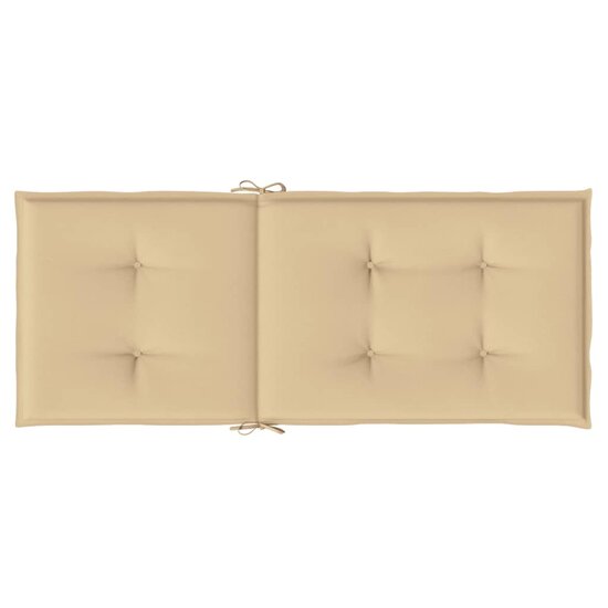 Stoelkussens Hoge Rug Stof Gem&ecirc;leerd Beige 2 120 x 50 x 4 cm beige mix