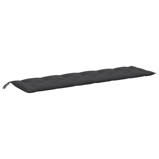 Tuinbankkussens 2 St Stof Gem&ecirc;leerd Antracietkleur 200 x 50 x 7 cm antraciet mix