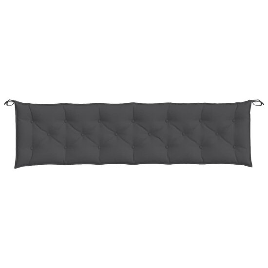 Tuinbankkussens 2 St Stof Gem&ecirc;leerd Antracietkleur 200 x 50 x 7 cm antraciet mix