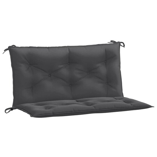 Tuinbankkussens 2 St Stof Gem&ecirc;leerd Antracietkleur 100 x 50 x 7 cm antraciet mix