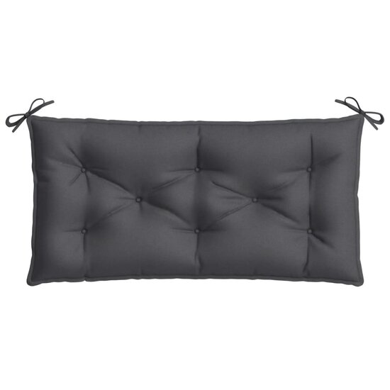 Tuinbankkussens 2 St Stof Gem&ecirc;leerd Antracietkleur 100 x 50 x 7 cm antraciet mix