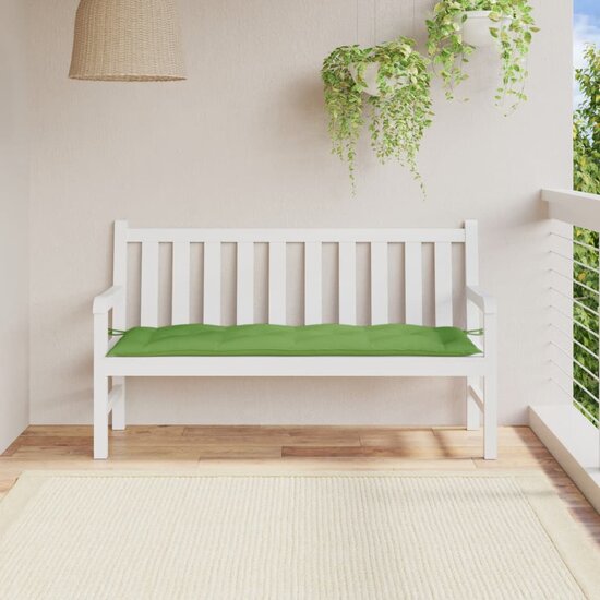 Tuinbankkussen Stof Gem&ecirc;leerd Groen 150 x 50 x 7 cm groen mix