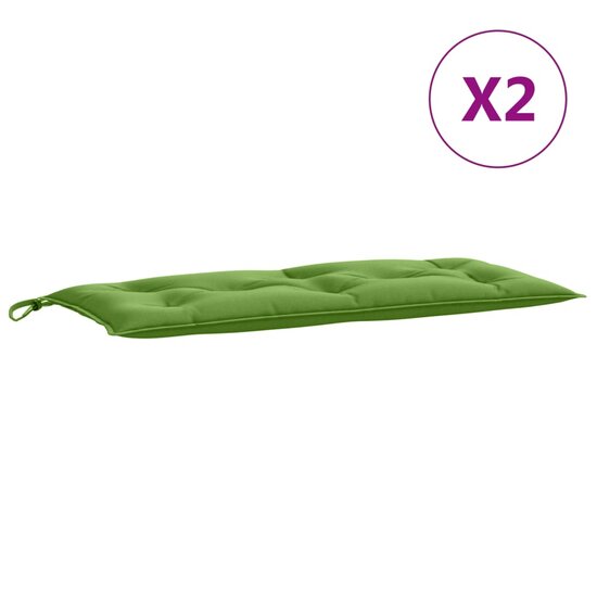 Tuinbankkussens 2 St Stof Gem&ecirc;leerd Groen 100 x 50 x 7 cm groen mix