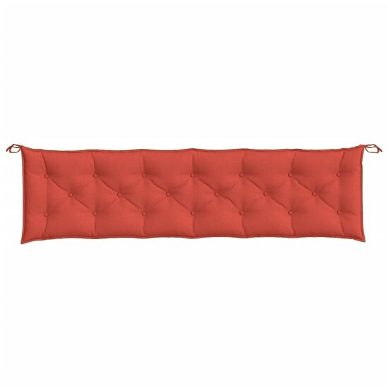Tuinbankkussens 2 St Stof Gem&ecirc;leerd Rood 200 x 50 x 7 cm rood mix