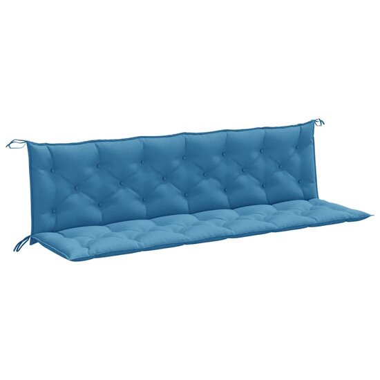 Tuinbankkussens 2 St Stof Gem&ecirc;leerd Blauw 200 x 50 x 7 cm blauw mix