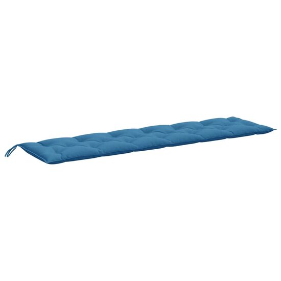 Tuinbankkussens 2 St Stof Gem&ecirc;leerd Blauw 200 x 50 x 7 cm blauw mix