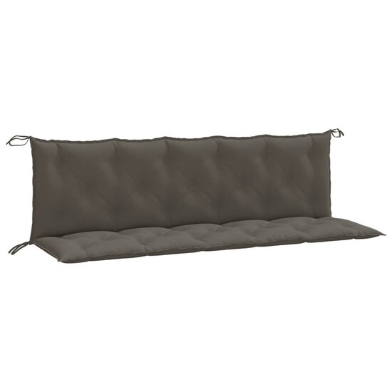 Tuinbankkussens 2 St Stof Gem&ecirc;leerd Donkergrijs 180 x 50 x 7 cm donkergrijs mix