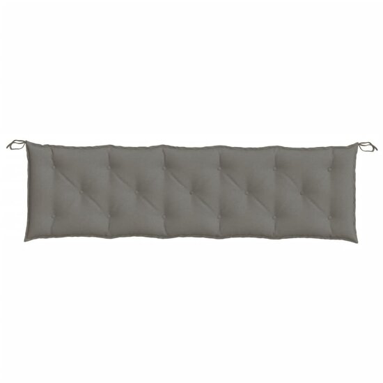 Tuinbankkussens 2 St Stof Gem&ecirc;leerd Donkergrijs 180 x 50 x 7 cm donkergrijs mix