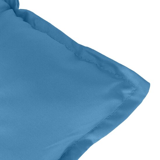 Tuinbankkussens 2 st 100x50x7 cm stof gem&ecirc;leerd blauw
