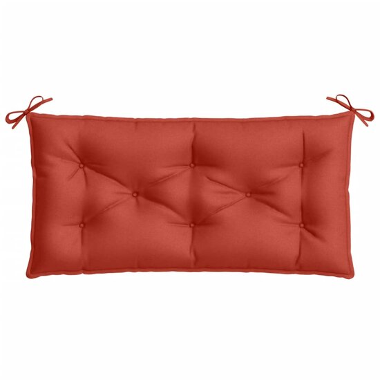 Tuinbankkussens 2 st 100x50x7 cm stof gem&ecirc;leerd rood