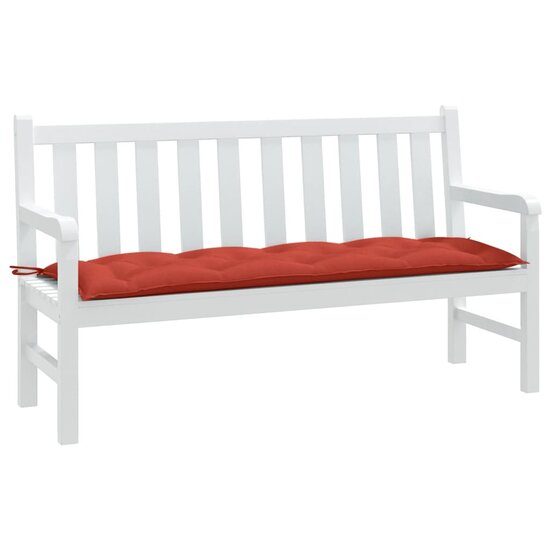 Tuinbankkussen 150x50x7 cm stof gem&ecirc;leerd rood