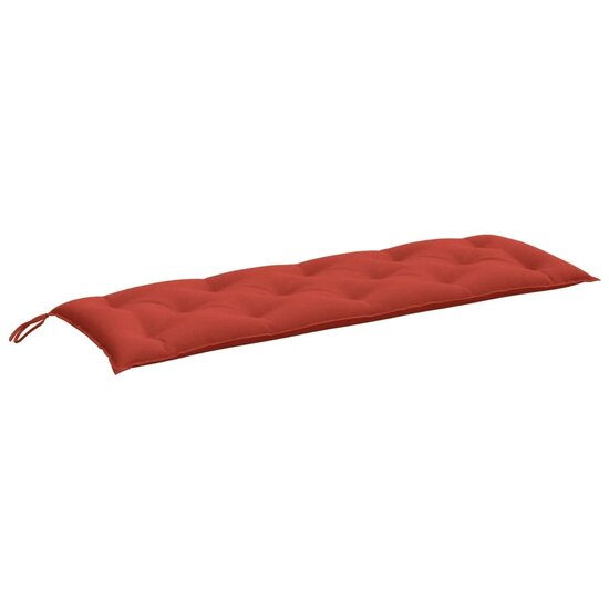 Tuinbankkussen 150x50x7 cm stof gem&ecirc;leerd rood