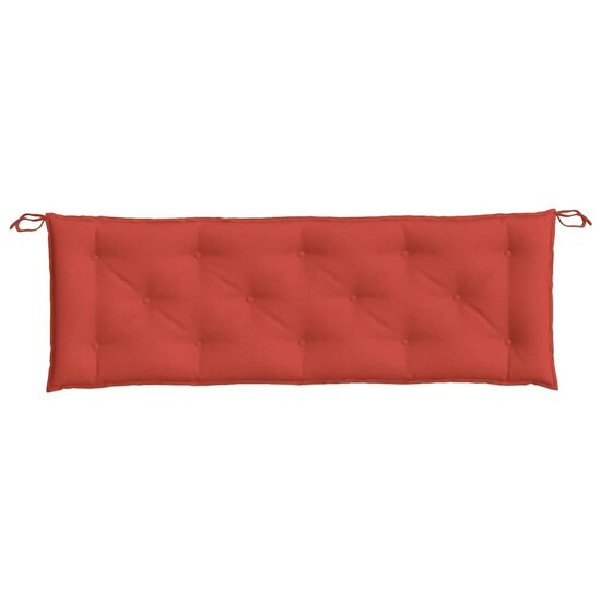 Tuinbankkussen 150x50x7 cm stof gem&ecirc;leerd rood