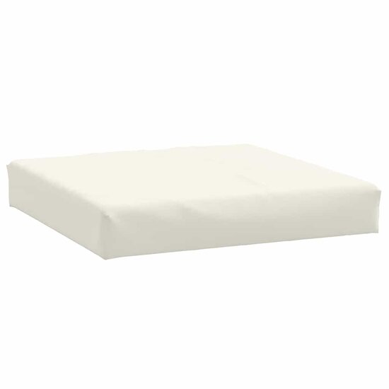 Palletkussens 3 st stof gem&ecirc;leerd cr&egrave;mekleurig
