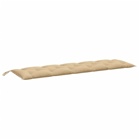 Tuinbankkussen 180x50x7 cm stof gem&ecirc;leerd beige