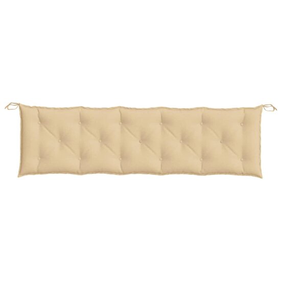 Tuinbankkussen 180x50x7 cm stof gem&ecirc;leerd beige