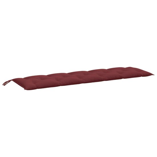 Tuinbankkussen 180x50x7 cm stof gem&ecirc;leerd wijnrood