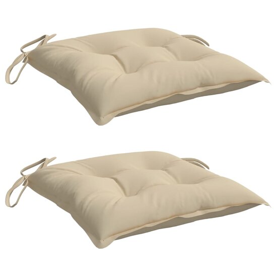 Stoelkussens Oxford Stof 2 40 x 40 x 7 cm Beige
