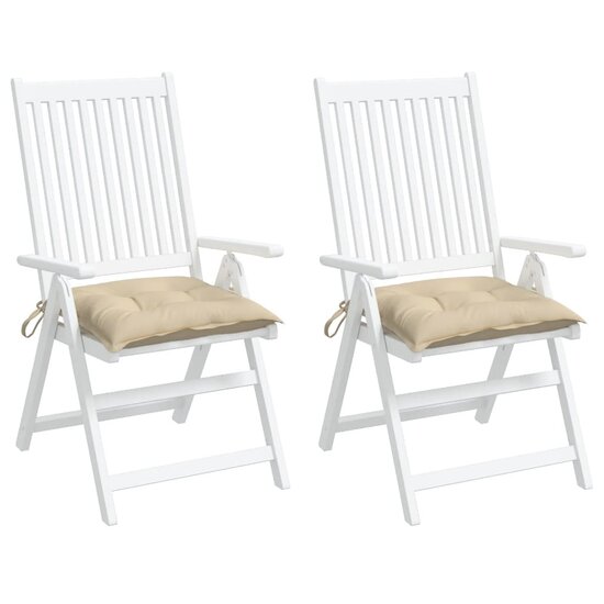 Stoelkussens Oxford Stof 2 40 x 40 x 7 cm Beige
