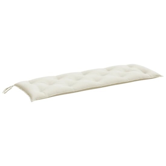Tuinbankkussen Stof Gem&ecirc;leerd Cr&egrave;mekleurig 150 x 50 x 7 cm cr&egrave;me mix