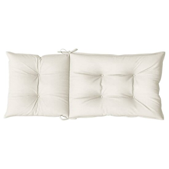 Stoelkussens Hoge Rug Stof Gem&ecirc;leerd Cr&egrave;me 6 120 x 50 x 7 cm cr&egrave;me mix