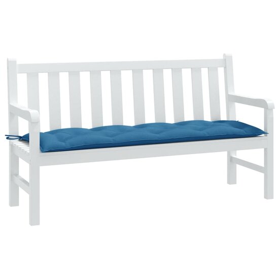 Tuinbankkussen Stof Gem&ecirc;leerd Blauw 150 x 50 x 7 cm blauw mix