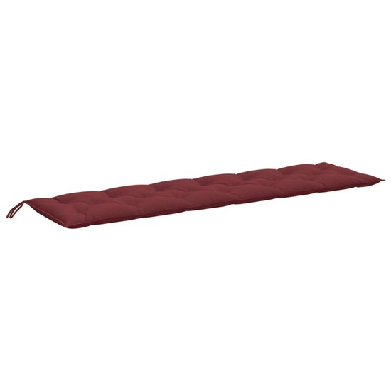 Tuinbankkussens 2 St Stof Gem&ecirc;leerd Wijnrood 200 x 50 x 7 cm wijnrood mix