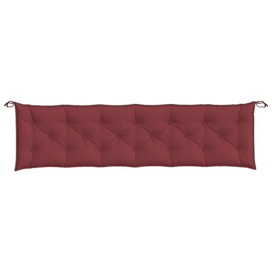 Tuinbankkussens 2 St Stof Gem&ecirc;leerd Wijnrood 200 x 50 x 7 cm wijnrood mix