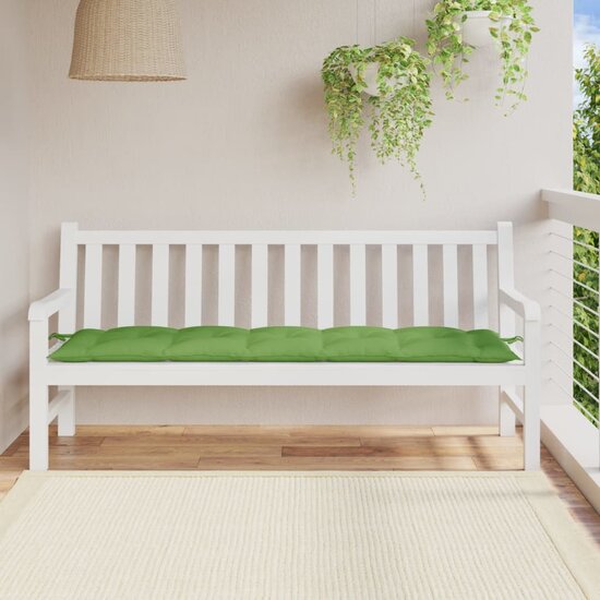 Tuinbankkussen Stof Gem&ecirc;leerd Groen 180 x 50 x 7 cm groen mix