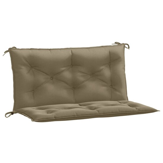 Tuinbankkussens 2 St Stof Gem&ecirc;leerd Taupe 100 x 50 x 7 cm taupe mix