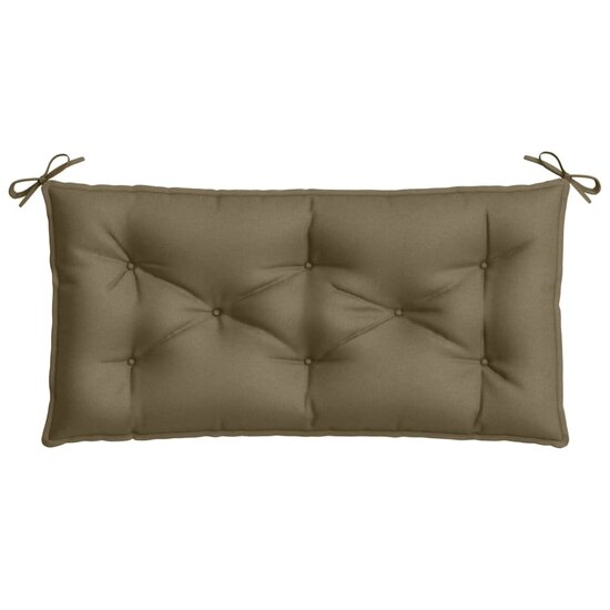 Tuinbankkussens 2 St Stof Gem&ecirc;leerd Taupe 100 x 50 x 7 cm taupe mix