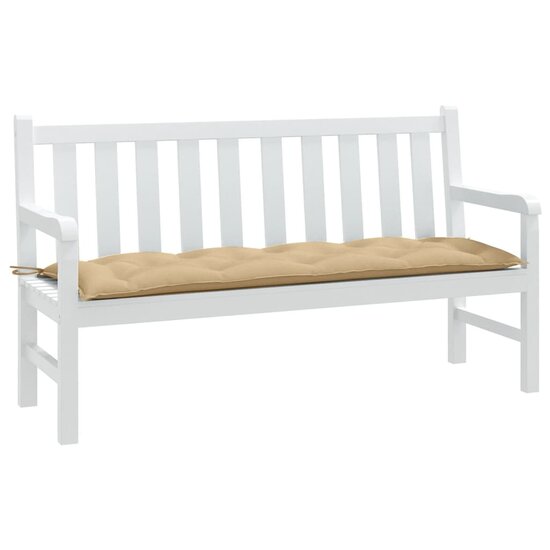 Tuinbankkussen Stof Gem&ecirc;leerd Beige 150 x 50 x 7 cm beige mix