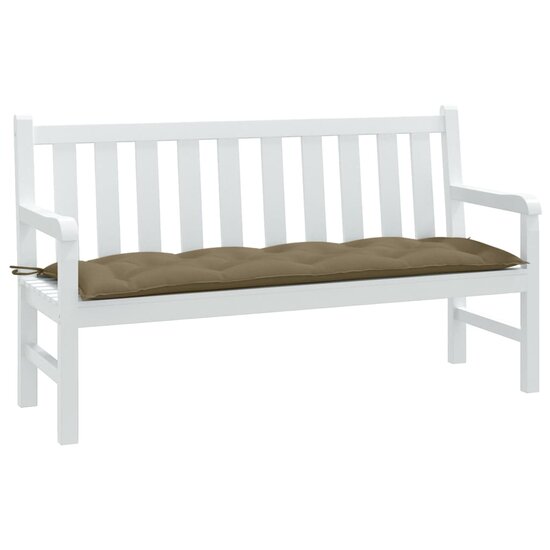 Tuinbankkussen Stof Gem&ecirc;leerd Taupe 150 x 50 x 7 cm taupe mix