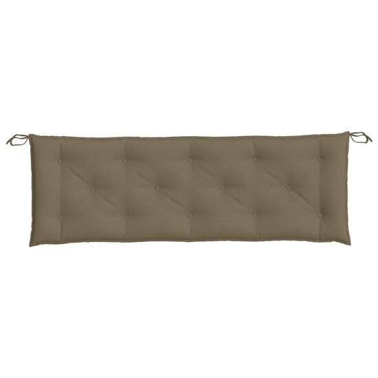 Tuinbankkussen Stof Gem&ecirc;leerd Taupe 150 x 50 x 7 cm taupe mix