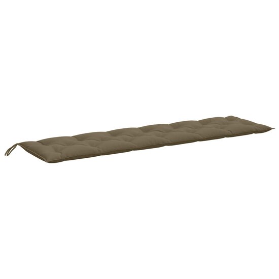 Tuinbankkussens 2 St Stof Gem&ecirc;leerd Taupe 200 x 50 x 7 cm taupe mix