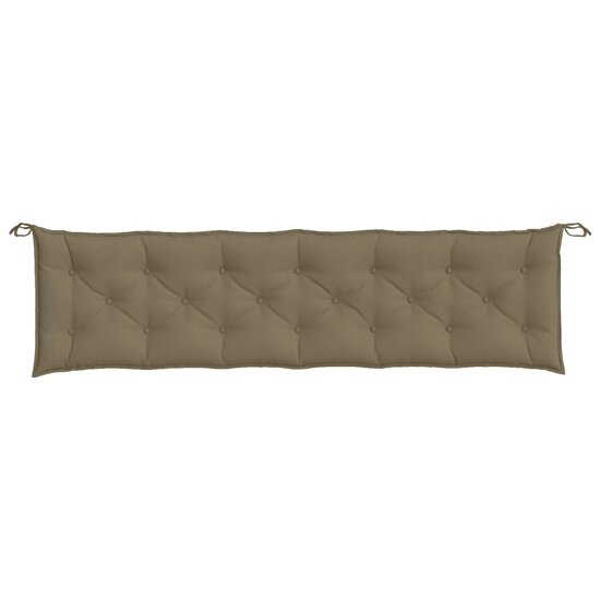 Tuinbankkussens 2 St Stof Gem&ecirc;leerd Taupe 200 x 50 x 7 cm taupe mix