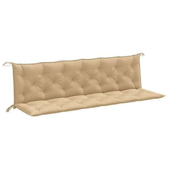 Tuinbankkussens 2 St Stof Gem&ecirc;leerd Beige 200 x 50 x 7 cm beige mix
