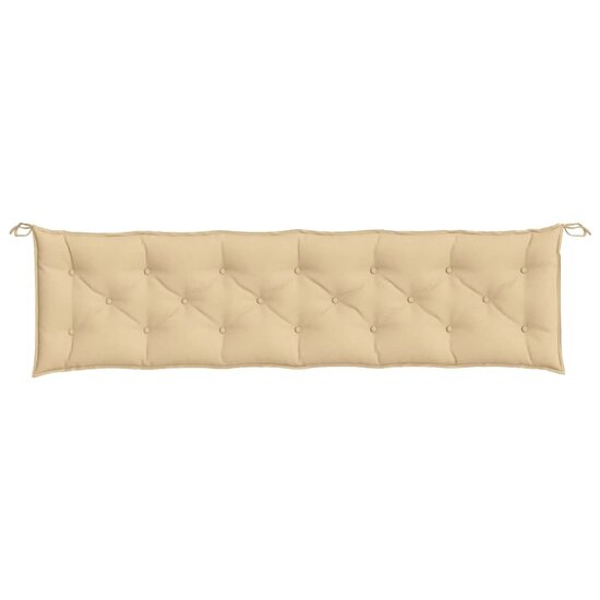 Tuinbankkussens 2 St Stof Gem&ecirc;leerd Beige 200 x 50 x 7 cm beige mix