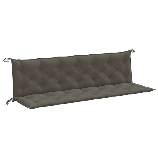 Tuinbankkussens 2 St Stof Gem&ecirc;leerd Donkergrijs 200 x 50 x 7 cm donkergrijs mix