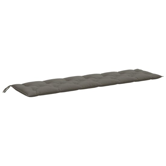 Tuinbankkussens 2 St Stof Gem&ecirc;leerd Donkergrijs 200 x 50 x 7 cm donkergrijs mix