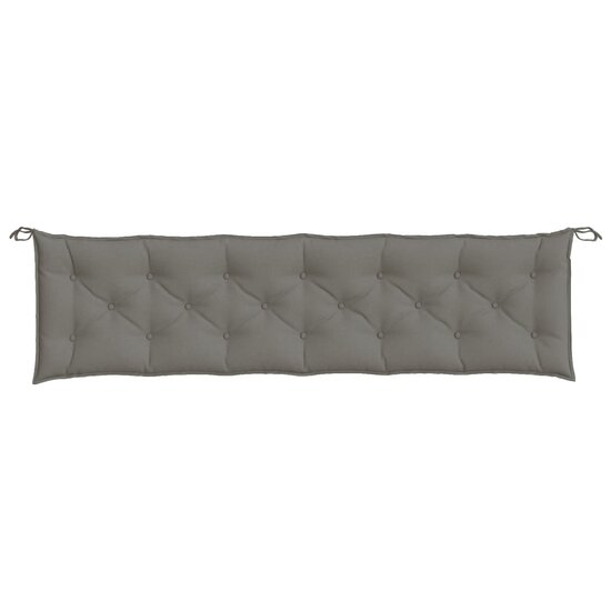 Tuinbankkussens 2 St Stof Gem&ecirc;leerd Donkergrijs 200 x 50 x 7 cm donkergrijs mix