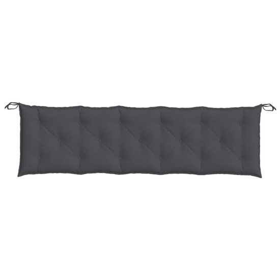 Tuinbankkussen Stof Gem&ecirc;leerd Antracietkleurig 180 x 50 x 7 cm antraciet mix