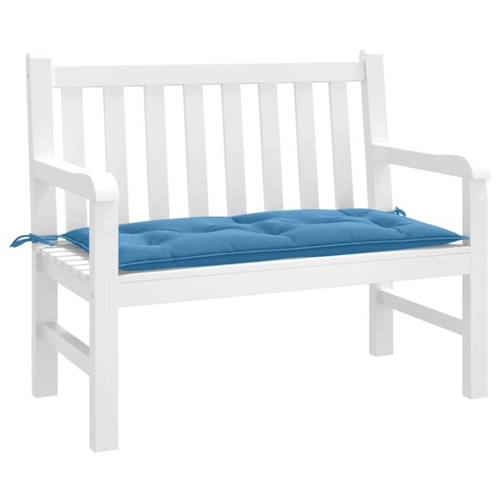 Tuinbankkussen Stof Gem&ecirc;leerd Blauw 100 x 50 x 7 cm blauw mix