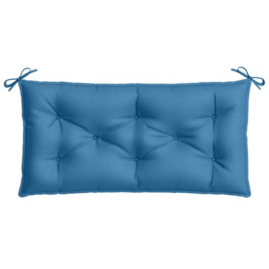Tuinbankkussen Stof Gem&ecirc;leerd Blauw 100 x 50 x 7 cm blauw mix