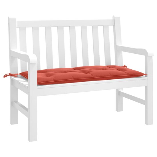 Tuinbankkussen Stof Gem&ecirc;leerd Rood 100 x 50 x 7 cm rood mix