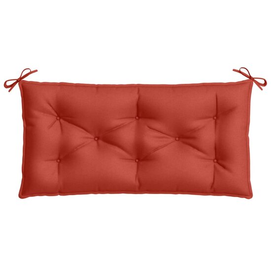 Tuinbankkussen Stof Gem&ecirc;leerd Rood 100 x 50 x 7 cm rood mix