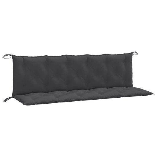 Tuinbankkussens 2 St Stof Gem&ecirc;leerd Antracietkleur 180 x 50 x 7 cm antraciet mix