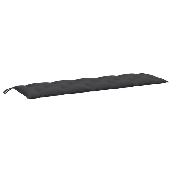 Tuinbankkussens 2 St Stof Gem&ecirc;leerd Antracietkleur 180 x 50 x 7 cm antraciet mix